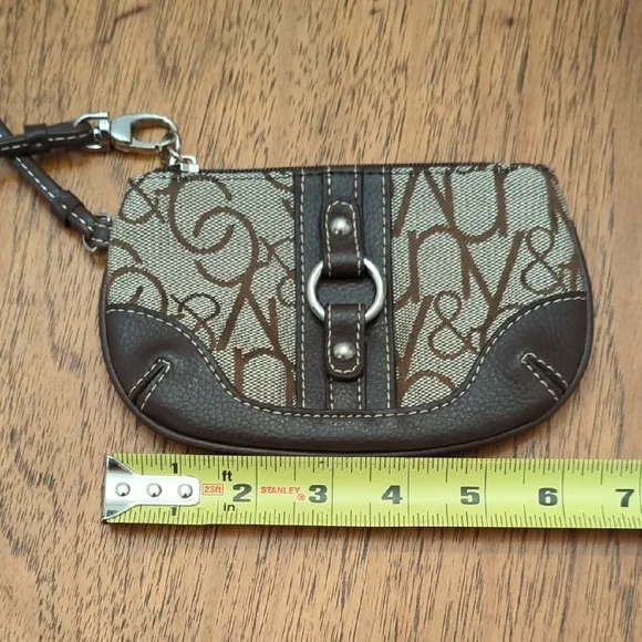 New York & Company Brown Monogram Wristlet - Picture 6 of 7